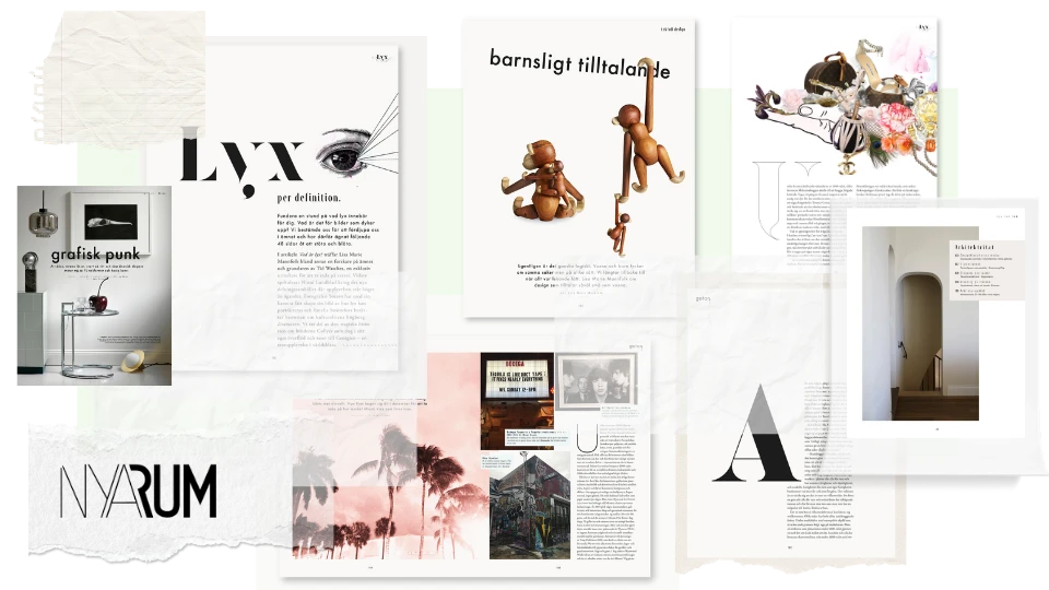 Nya Rum magazine. Art direction and graphic design.