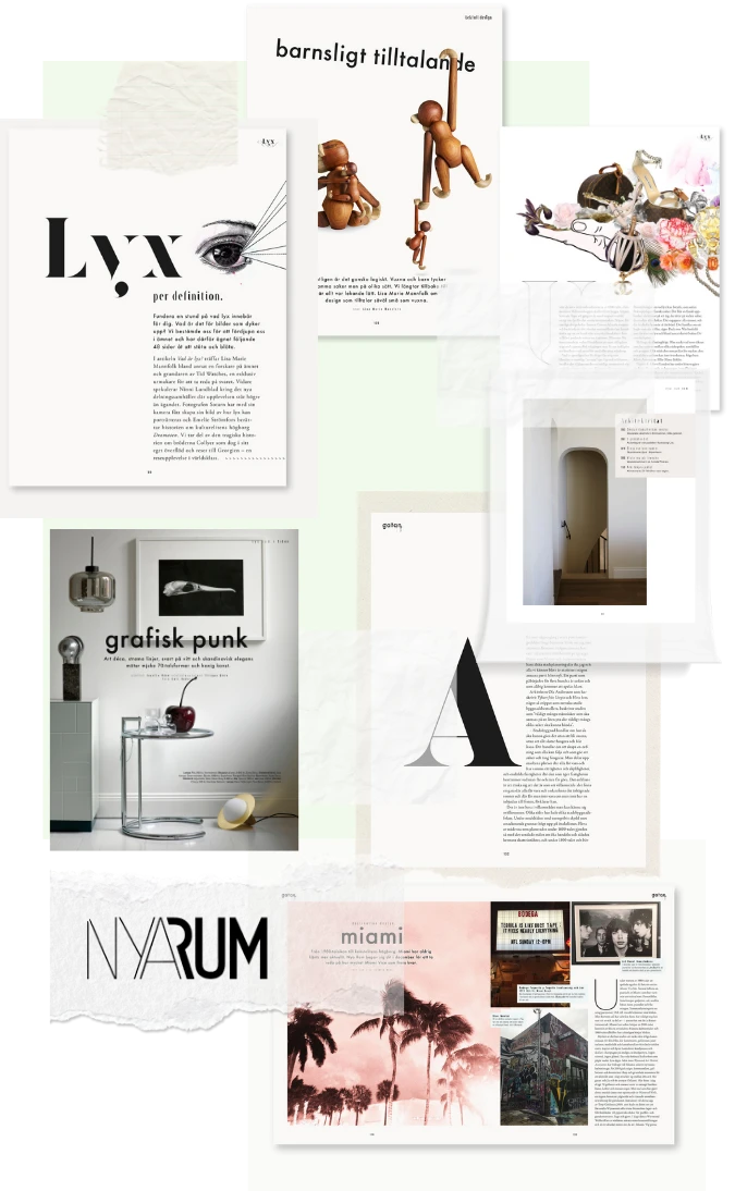 Nya Rum magazine. Art direction and graphic design.